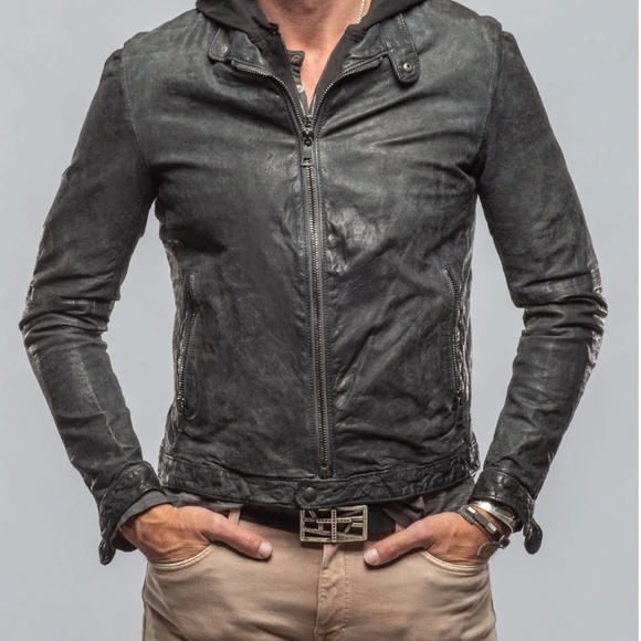 Mens Gimo's Charcoal Moto Jacket - Made in Italy - NWT - Picture 5 of 7